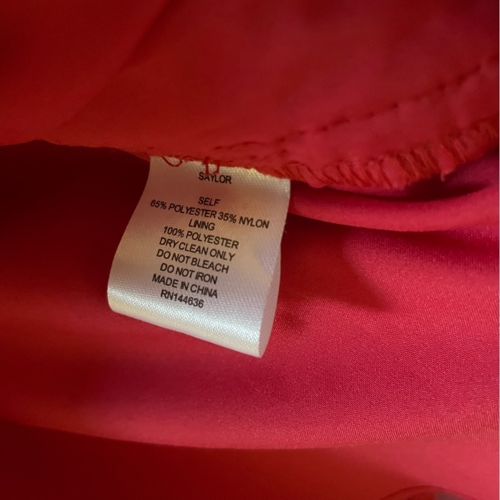 Saylor Red Raspberry Rita Lace A-Line Open Back Dress - Picture 8 of 9